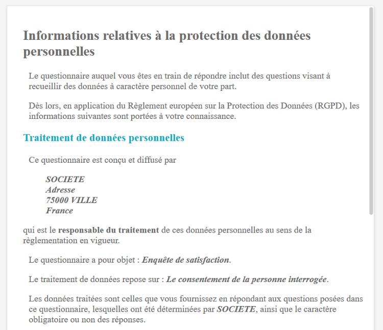 Nouvelle fonctionnalité de questionnairepro pour la mise en conformité