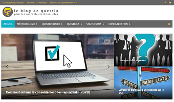 Page d'accueil site web blog.questio.fr