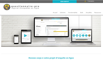 Page d'accueil site web questionnaire-pro.fr